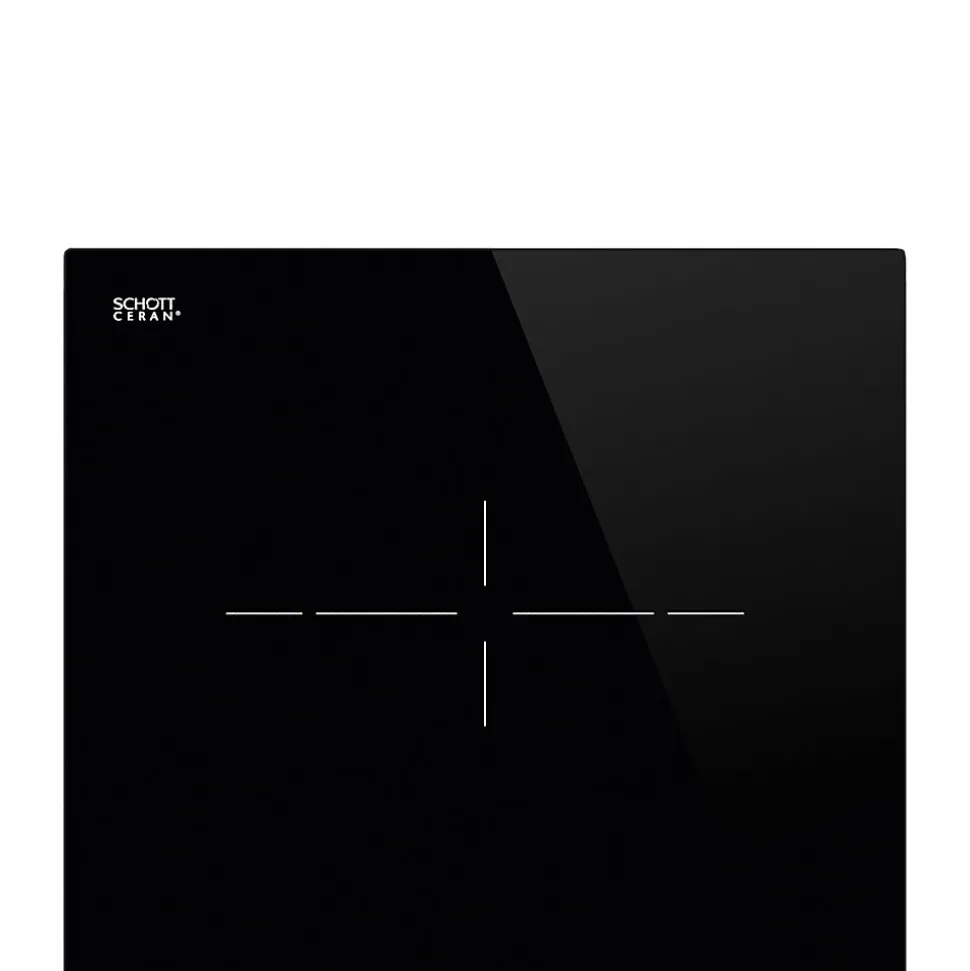 Plaque de cuisson vitrocéramique 2 foyers Smeg coloris noir l.30 x P.51 x H.5,8 cm