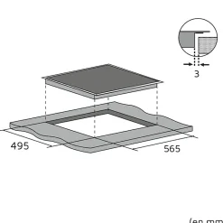 Plaque de cuisson vitrocéramique 4 feux KLAF