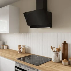 Plaque de cuisson vitrocéramique 4 foyers - coloris noir - l.59 x P.52 x H.5 cm NN4ZCR60EU