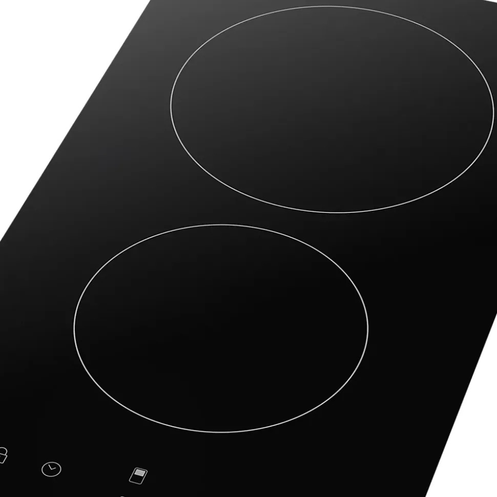 Plaque de cuisson vitrocéramique 2 foyers - coloris noir - l.28,8 x P.52 x H.5,5 cm NN2ZCR30EU