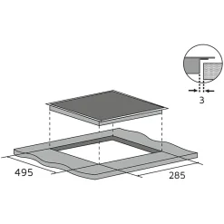 Plaque de cuisson vitrocéramique 2 feux - KLAF