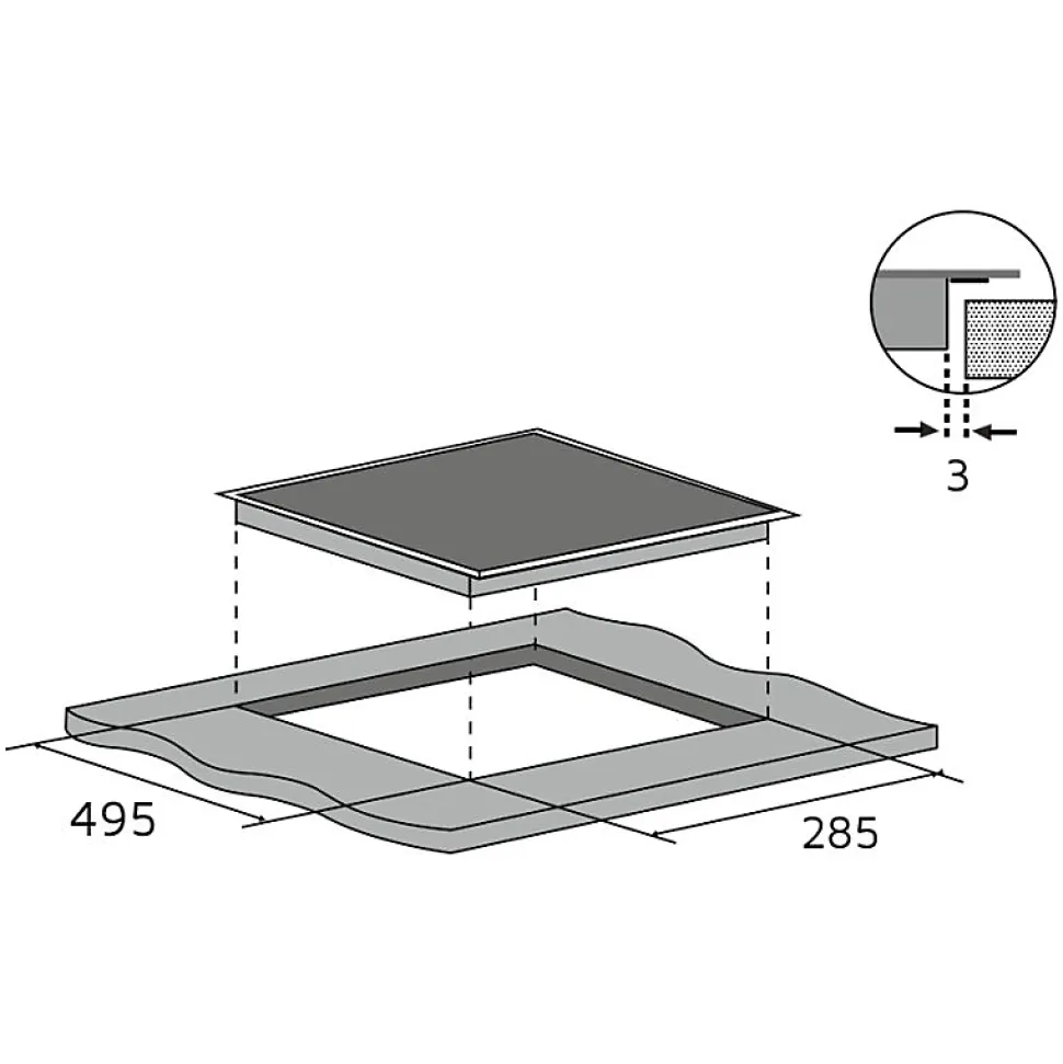 Plaque de cuisson vitrocéramique 2 feux - KLAF