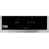 Plaque de cuisson vitrocéramique BEKO HDMC32400TX - 2 foyers - 3000W - L28,8 x P51cm - Noir