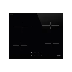 Plaque de cuisson vitrocéramique 4 foyers Smeg coloris noir l.60 x P.51 x H.6,3 cm