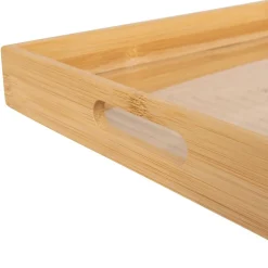 Plateau avec poignées en bambou 46x30cm - Beige- 5five