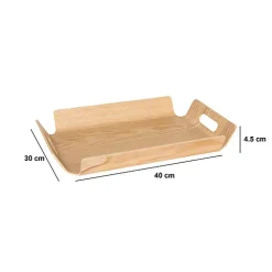 Plateau en bois design 40x30cm - Beige- 5five