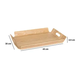 Plateau en bois design 45x35cm - Beige- 5five