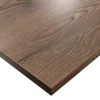 Plateau laminé chêne chocolat 138 x 80 cm pour bureau, table, table basse