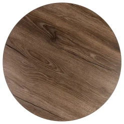 Plateau laminé chêne chocolat rond, diamètre 68 cm, pour bureau, table, table basse