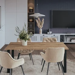 Plateau laminé chêne craft 120 x 80 cm pour bureau, table, table basse