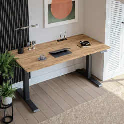 Plateau laminé chêne craft 138 x 68 cm pour bureau, table, table basse