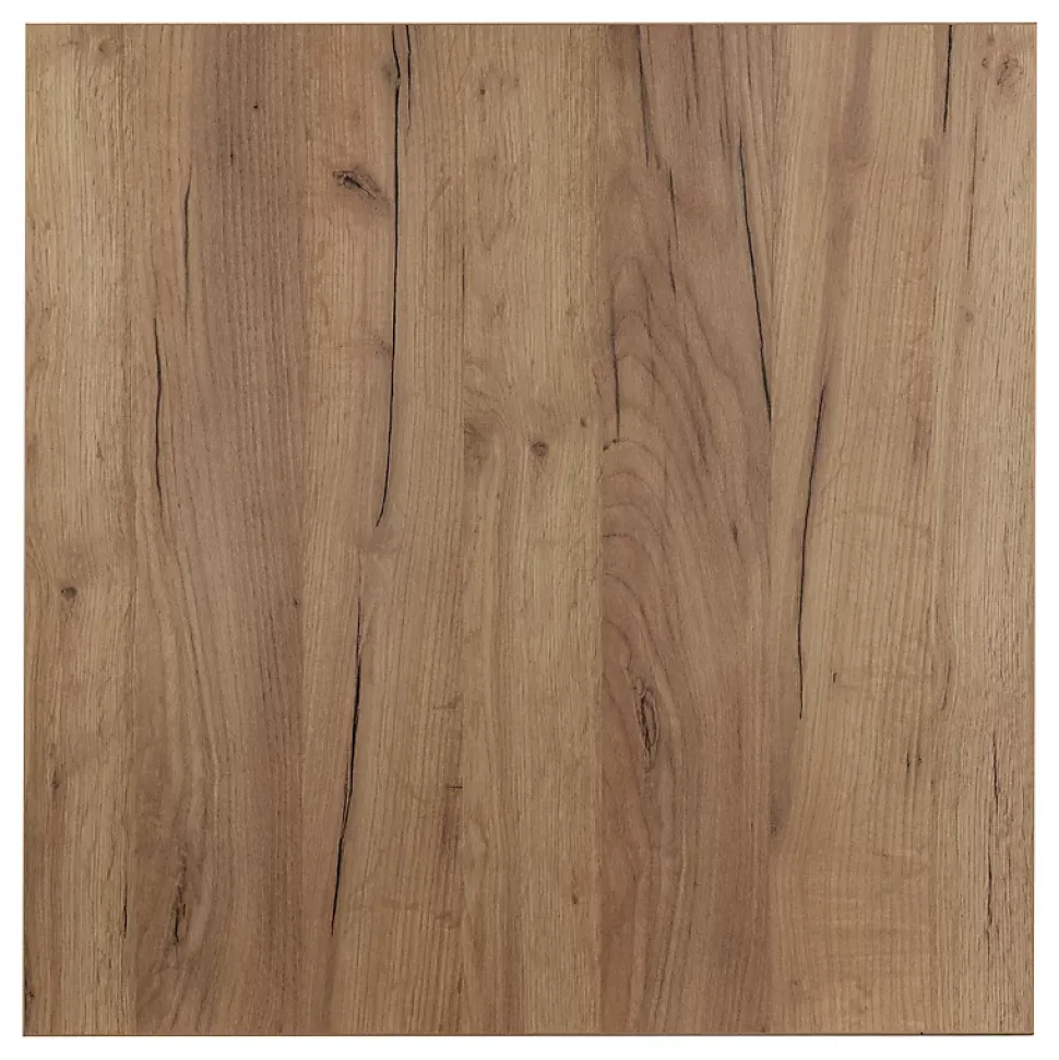 Plateau laminé chêne craft 90 x 90 cm pour bureau, table, table basse