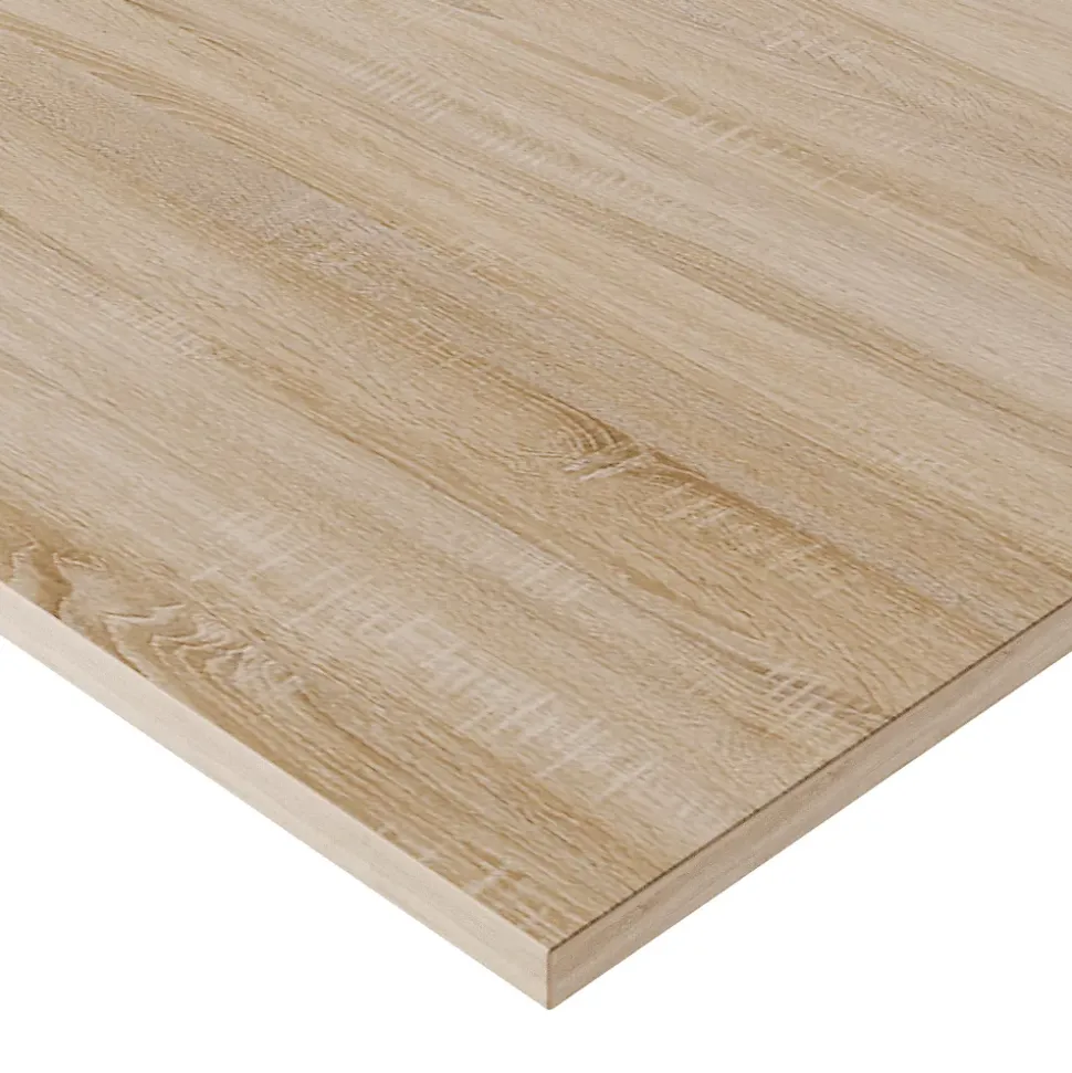 Plateau laminé chêne sonoma 120 x 60 cm pour bureau, table, table basse