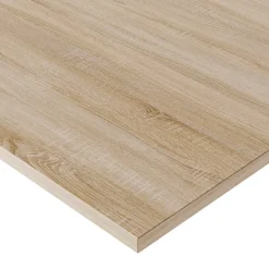 Plateau laminé chêne sonoma 90 x 90 cm pour bureau, table, table basse