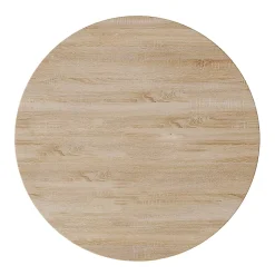 Plateau laminé chêne sonoma rond, diamètre 50 cm, pour bureau, table, table basse