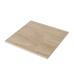 Plateau laminé chêne sonoma 68 x 68 cm pour bureau, table, table basse