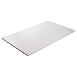 Plateau laminé gris 138 x 68 cm pour bureau, table, table basse