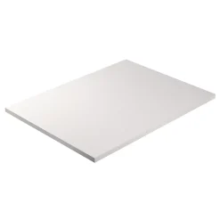 Plateau laminé gris 138 x 80 cm pour bureau, table, table basse