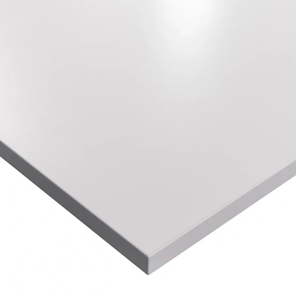 Plateau laminé gris 138 x 80 cm pour bureau, table, table basse