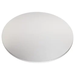 Plateau laminé gris rond, diamètre 90 cm, pour bureau, table, table basse