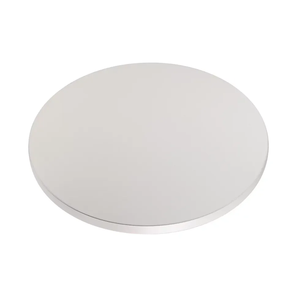 Plateau laminé gris rond, diamètre 50 cm, pour bureau, table, table basse