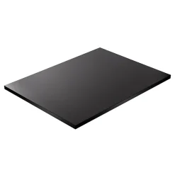 Plateau laminé noir 120 x 60 cm pour bureau, table, table basse