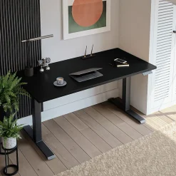 Plateau laminé noir 120 x 80 cm pour bureau, table, table basse