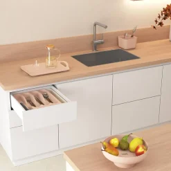 Plateau Poly 45,5x31,5 rose antidérapant - Rose- 5five