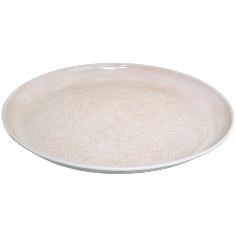 Plateau rond métal 41cm - Rose blush- 5five