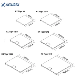 Plateforme au Sol Accurex TX Tiger 88 - 300 à 600 kg - Gram - l80- L0.1- P80- h11.2- ABS