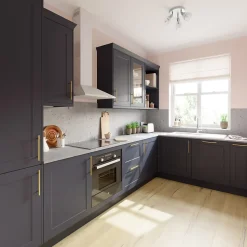 Plinthe de cuisine Goodhome Artemisia bleu H. 15 cm x l. 2.4 m x Ep. 16 mm