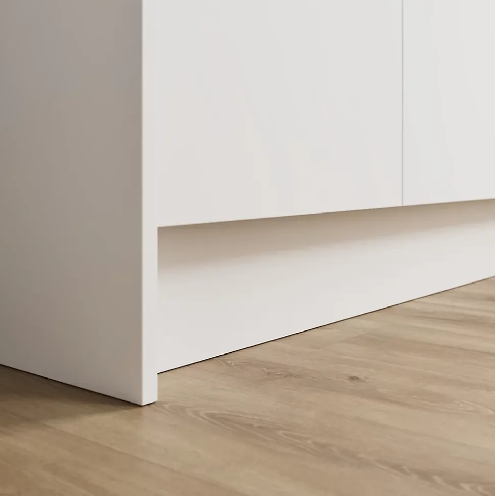 Plinthe de cuisine GoodHome Garcinia blanc mat H. 15 cm x l. 2,4 m x Ép. 16mm