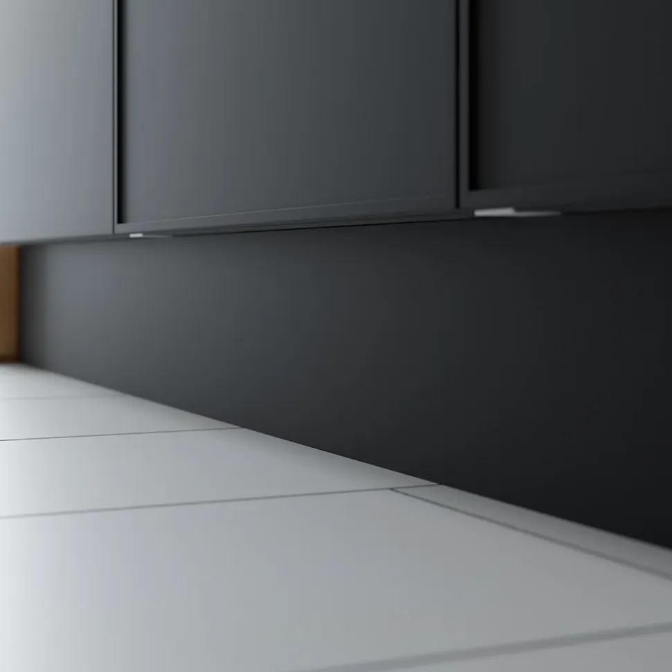 Plinthe de cuisine Goodhome Pasilla Noir H. 15 cm x l. 2.4 m x Ep. 16 mm