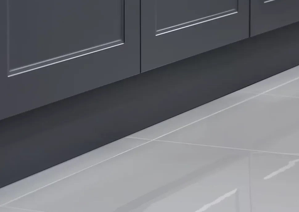 Plinthe de cuisine Goodhome Artemisia Gris H. 15 cm x l. 2.4 m x Ep. 16 mm
