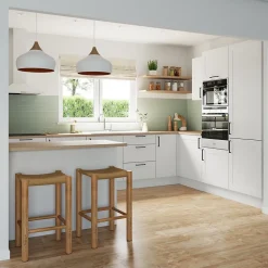 Plinthe de cuisine Goodhome Artemisia blanc H. 15 cm x l. 2.4 m x Ep. 16 mm