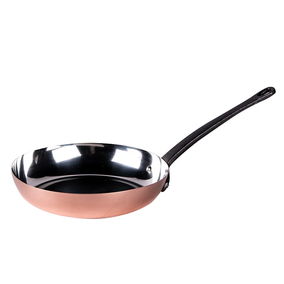 POELE A FRIRE - CUIVRE - RONDE - SAUF INDUCTION - BAUMALU
