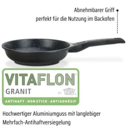 Poele fonte d'aluminium - GSW - EASY CLICK - 24 cm - Induction