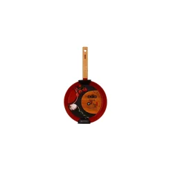 Poele sauteuse Ogo POELE ECTOR 20 CM EN ALUMINIUM REVETEMENT CERAMIQUE PAPRIKA AVEC MANCHE EN BOIS