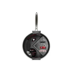 Poele sauteuse Ogo POELE BLACK CUBE 28 CM EN ACIER INOXYDABLE FOND NID D ABEILLE TOUS FEUX DONT INDUCTION