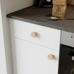 Poignée de meuble de cuisine GoodHome Serrano effet chêne L. 4,5 cm, 2 pièces