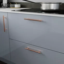 Poignée de meuble de cuisine GoodHome Annatto effet cuivre L. 22 cm, 2 pièces