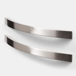 Poignée de meuble de cuisine GoodHome Sabaku Argent L. 26 cm, 2 pièces