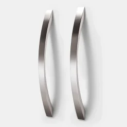 Poignée de meuble de cuisine GoodHome Sabaku Argent L. 26 cm, 2 pièces