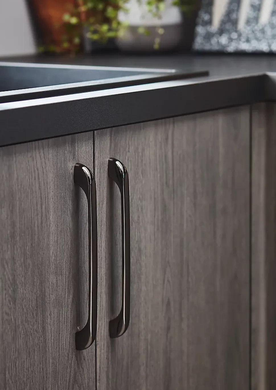 Poignée de meuble de cuisine GoodHome Condio Argent L. 22.5 cm, 2 pièces