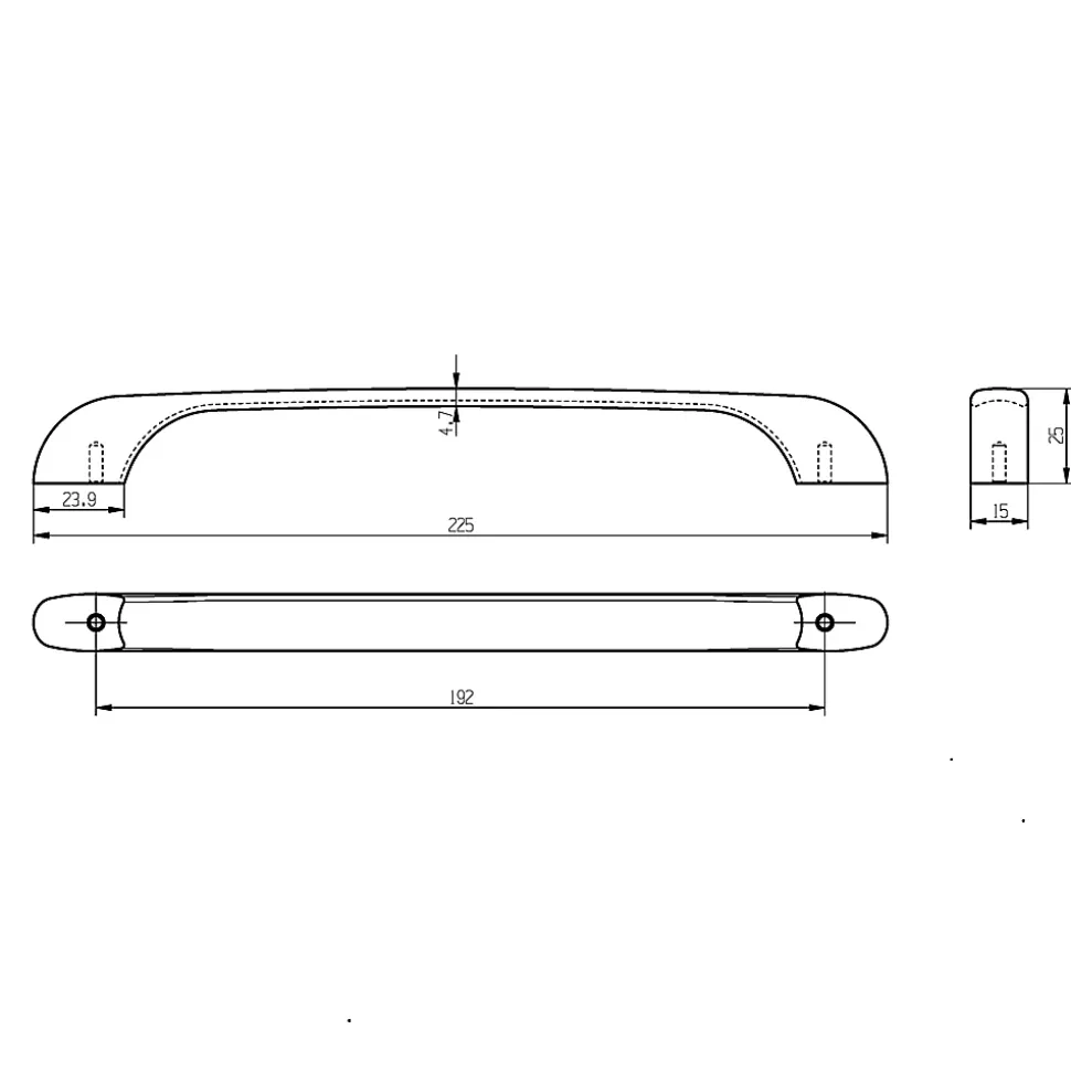 Poignée de meuble de cuisine GoodHome Condio Argent L. 22.5 cm, 2 pièces