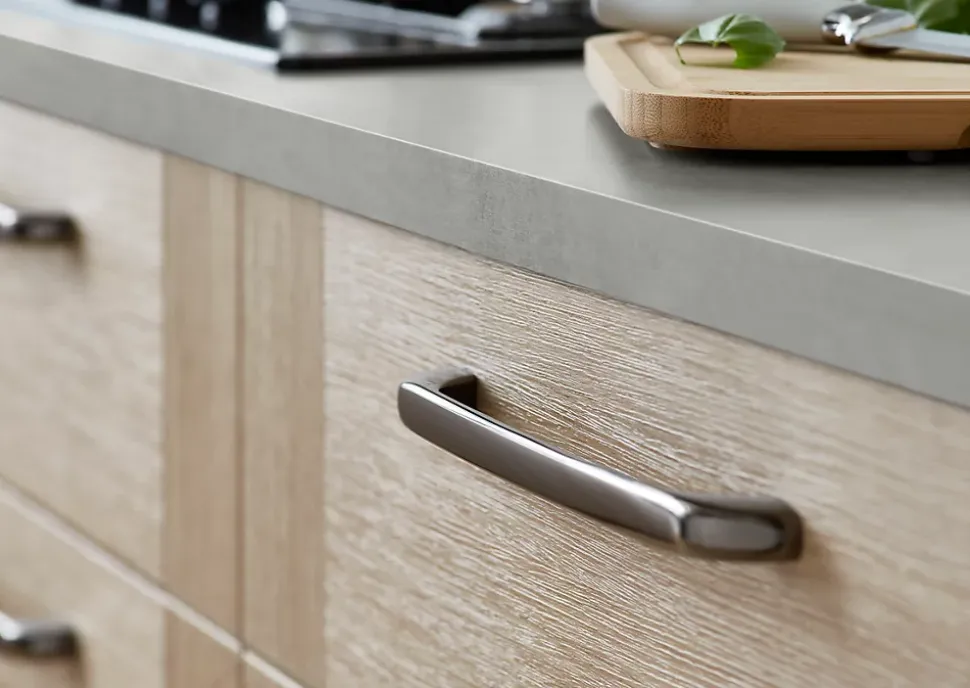 Poignée de meuble de cuisine GoodHome Condio Argent L. 22.5 cm, 2 pièces