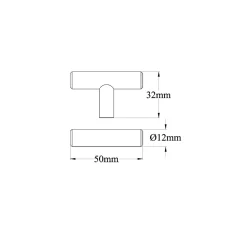 Poignée de meuble de cuisine GoodHome Annatto effet inox L. 5 cm, 2 pièces