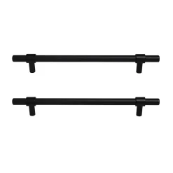 Poignée de meuble de cuisine GoodHome Dukkah noir L. 25,7 cm, 2 pièces