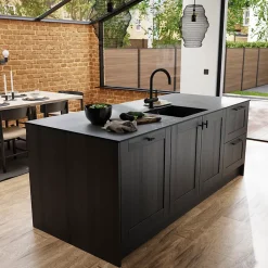 Poignée de meuble de cuisine GoodHome Dukkah noir L. 25,7 cm, 2 pièces