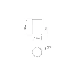 Poignée de meuble de cuisine GoodHome Dukkah noir L. 1,8 cm, 2 pièces